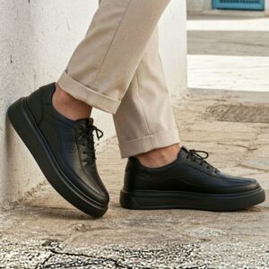 chaussures homme cuir noir (réf. ls01n)