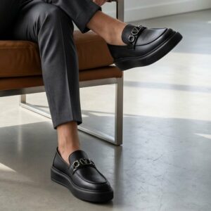 chaussures homme cuir noir (réf. lx01n)