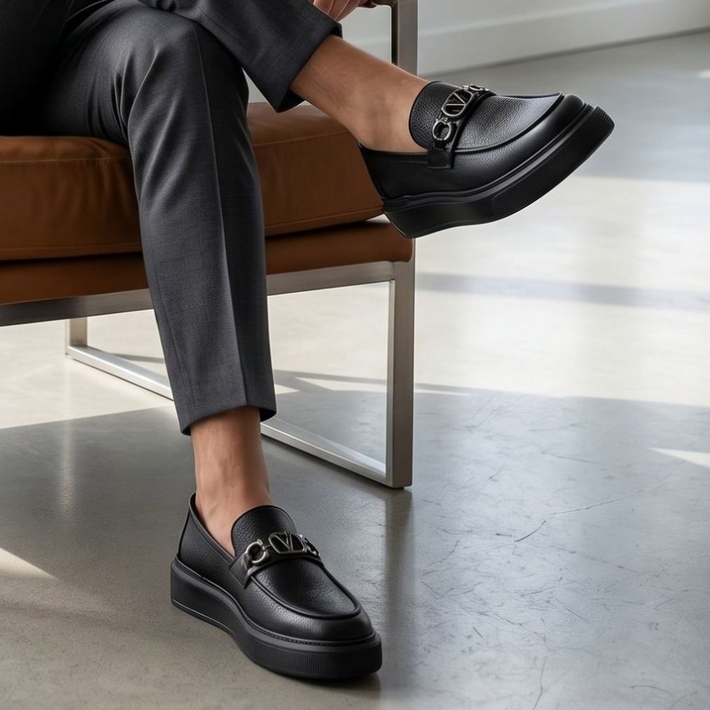 chaussures homme cuir noir (réf. lx01n)