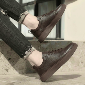 basket sport chic marron cuir (réf. m1005m)