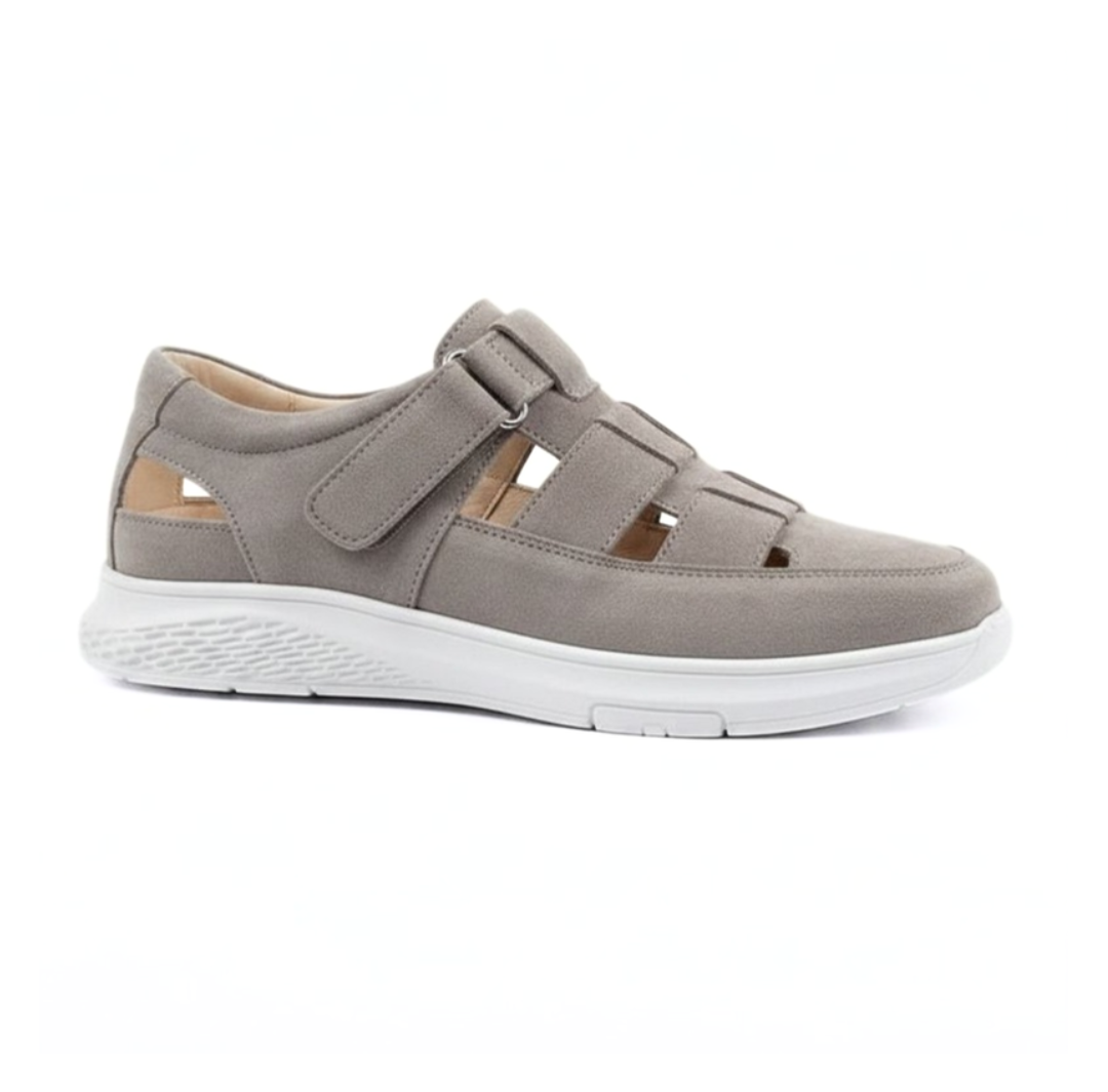 Sandales Homme 100 % Cuir Gris (SLX02G)
