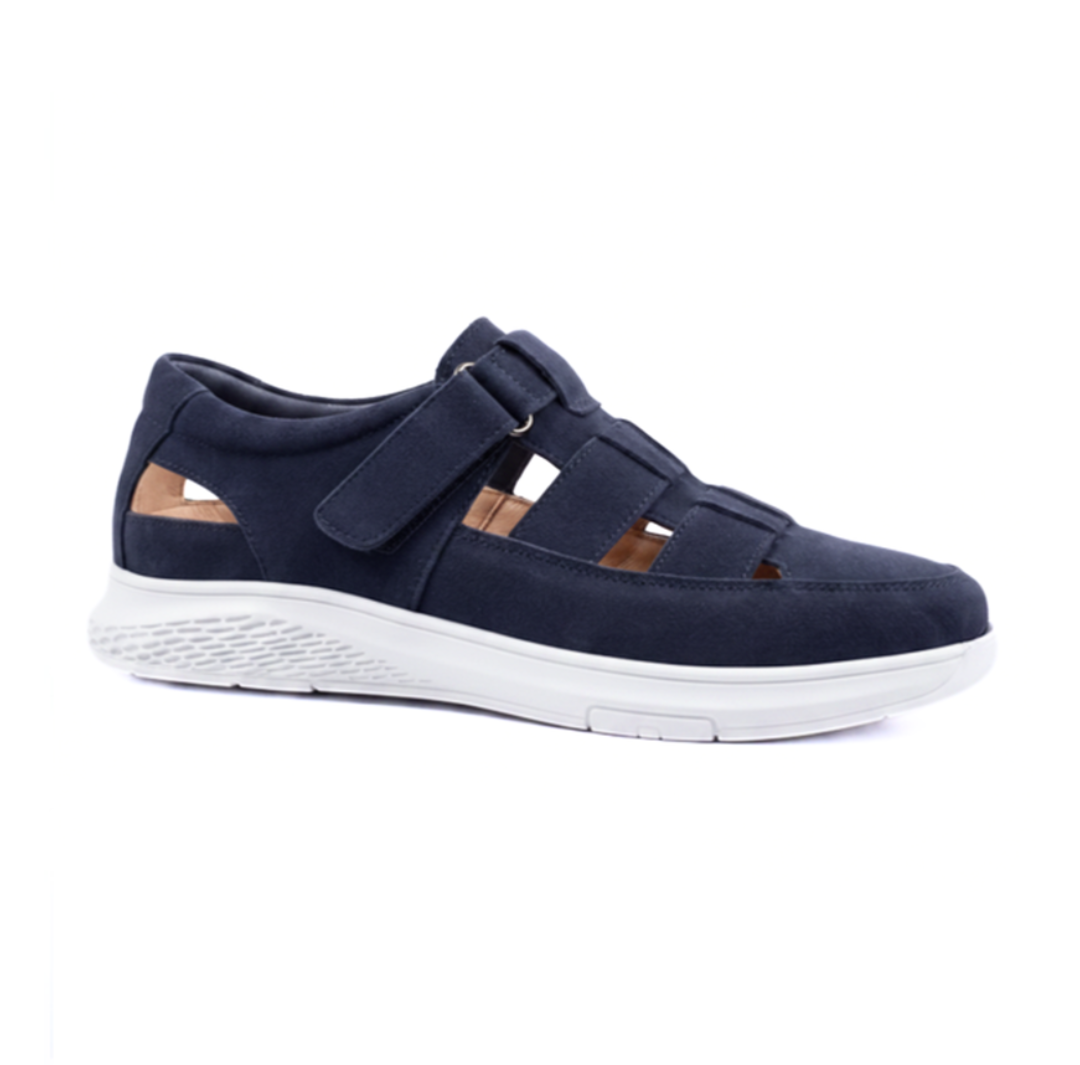 Sandales Homme 100 % Cuir Bleu (SLX02NBl)