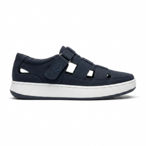 sandales homme 100 % cuir daim bleu (réf. slx01b)