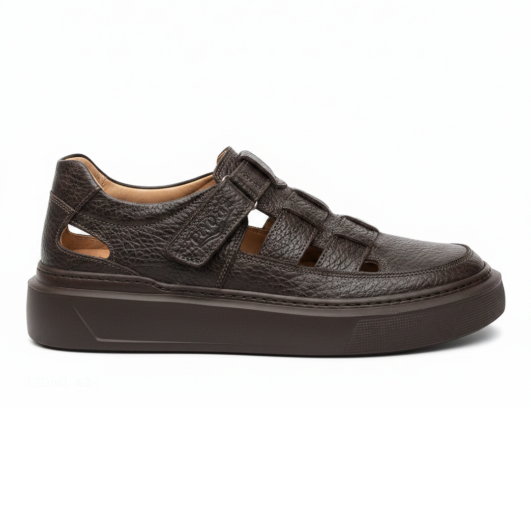 Sandales homme 100 % Cuir Marron (réf. SLX01M)