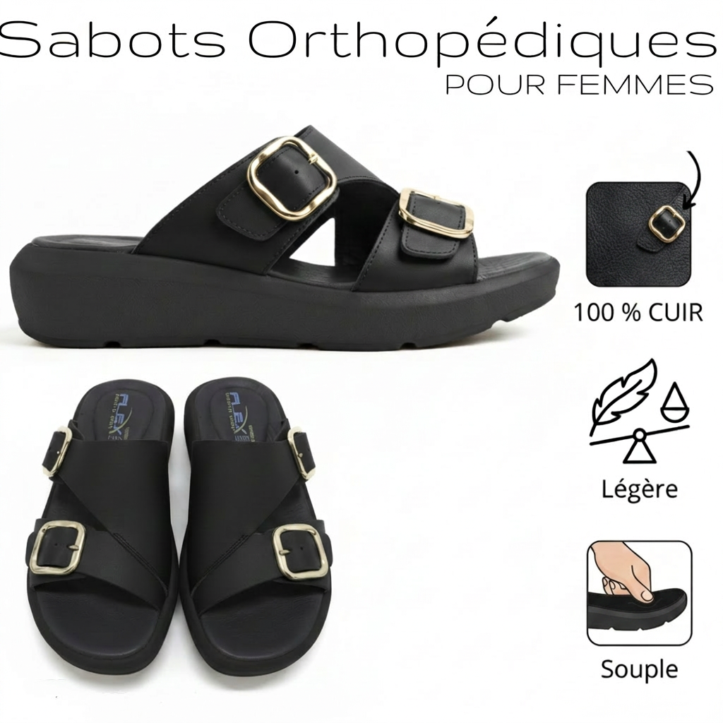 Sabot ORTHOPÉDIQUE Femme Noir (ref. F1003N)