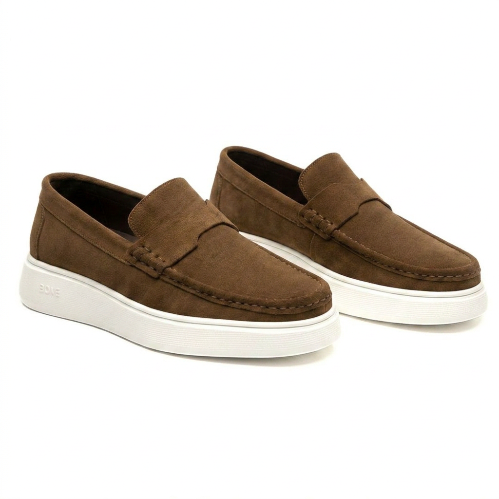 Mocassin 100 % Cuir  Marron (réf. 1190M)
