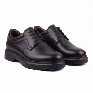 chaussures 100 % cuir noir (réf. n709n)