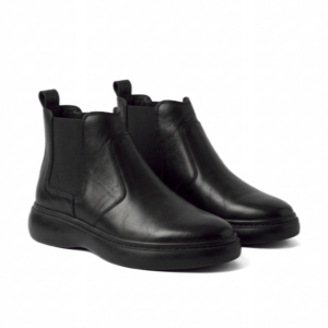boots chic noir cuir (réf. 1022n)