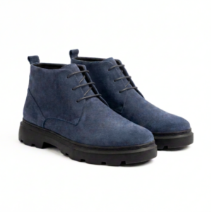 boots chic bleu cuir (réf. 1033b)