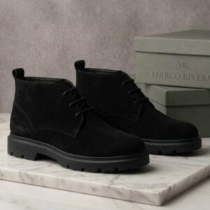 boots chic noir cuir (réf. 1033n)